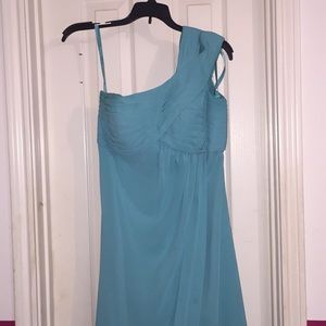 Mori Lee turquoise formal dress